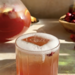 Thanksgiving bourbon punch cocktail